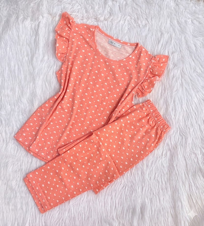 Hearts T cami pants pj set