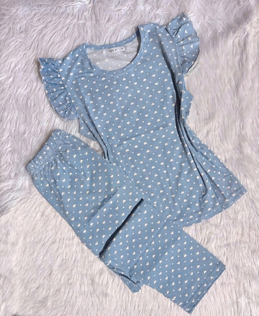 Hearts T cami pants pj set