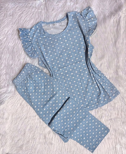 Hearts T cami pants pj set