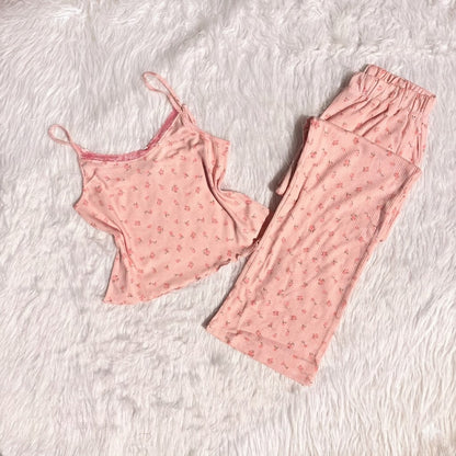 Baby flowers cami pants pj set