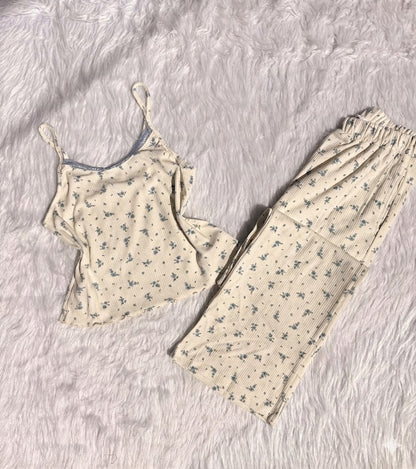 Baby flowers cami pants pj set