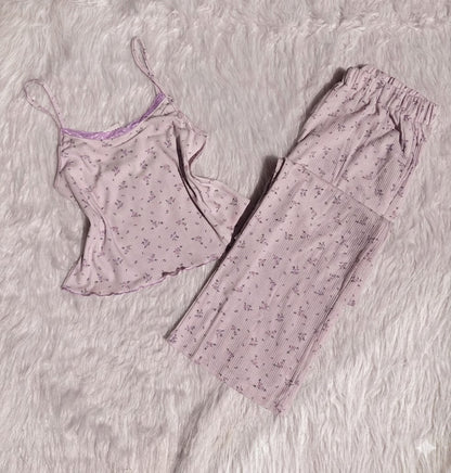 Baby flowers cami pants pj set