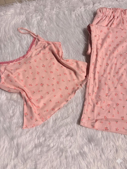 Baby flowers cami pants pj set