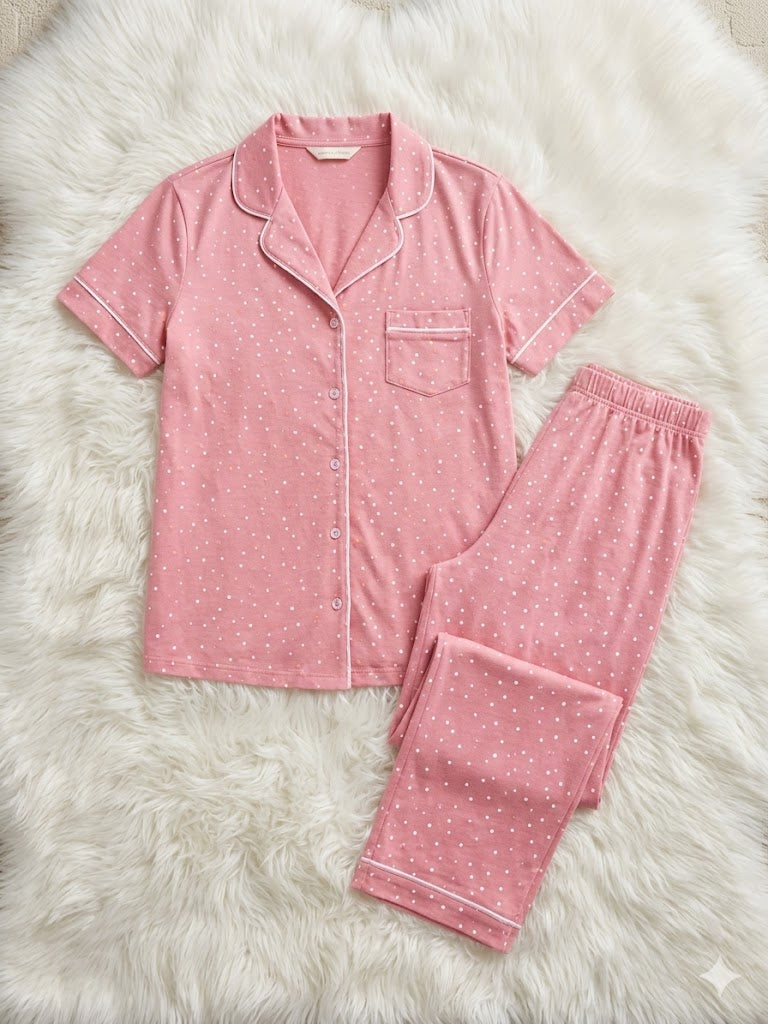 polka dots T Classic summer PJ Set
