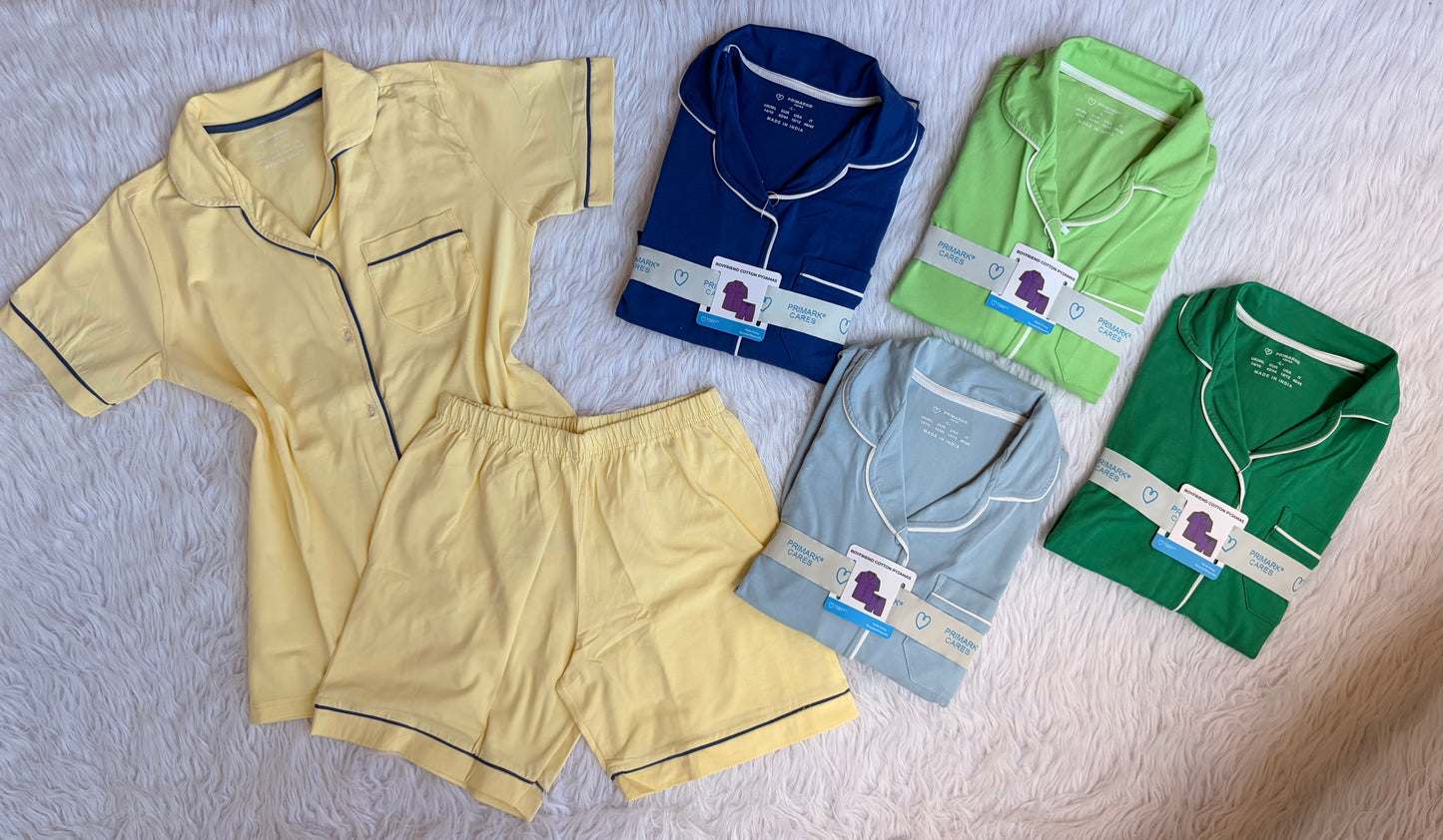 Primark classic shorts pj set