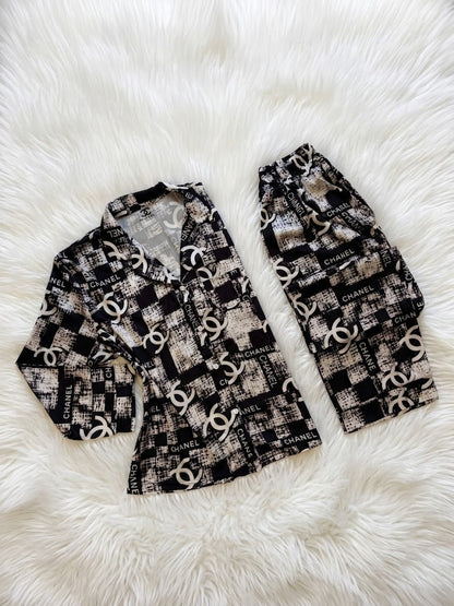 Chanel old silk satin Luxury pj set