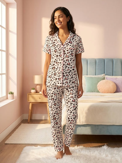 Leopard T Classic summer PJ Set