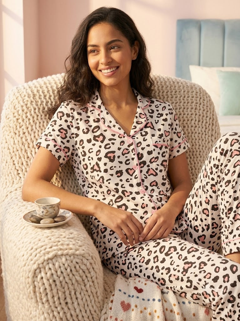 Leopard T Classic summer PJ Set