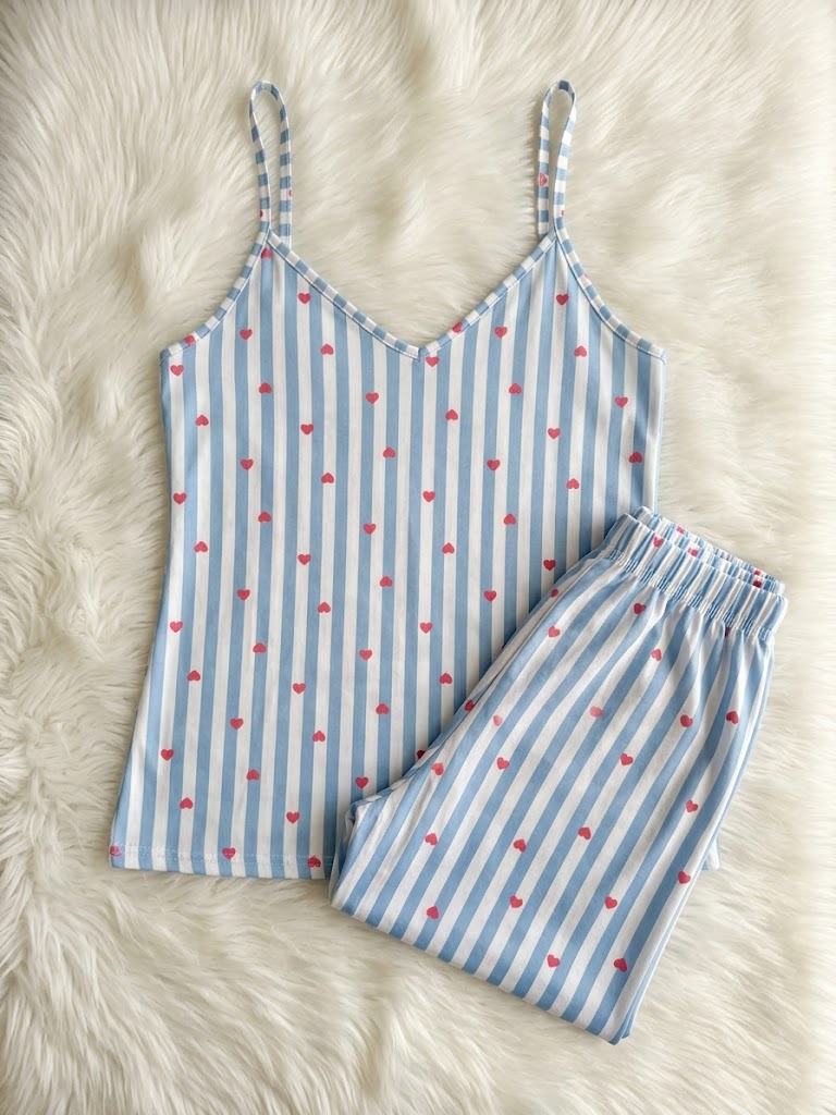 Lovely hearts T cami pants pj set
