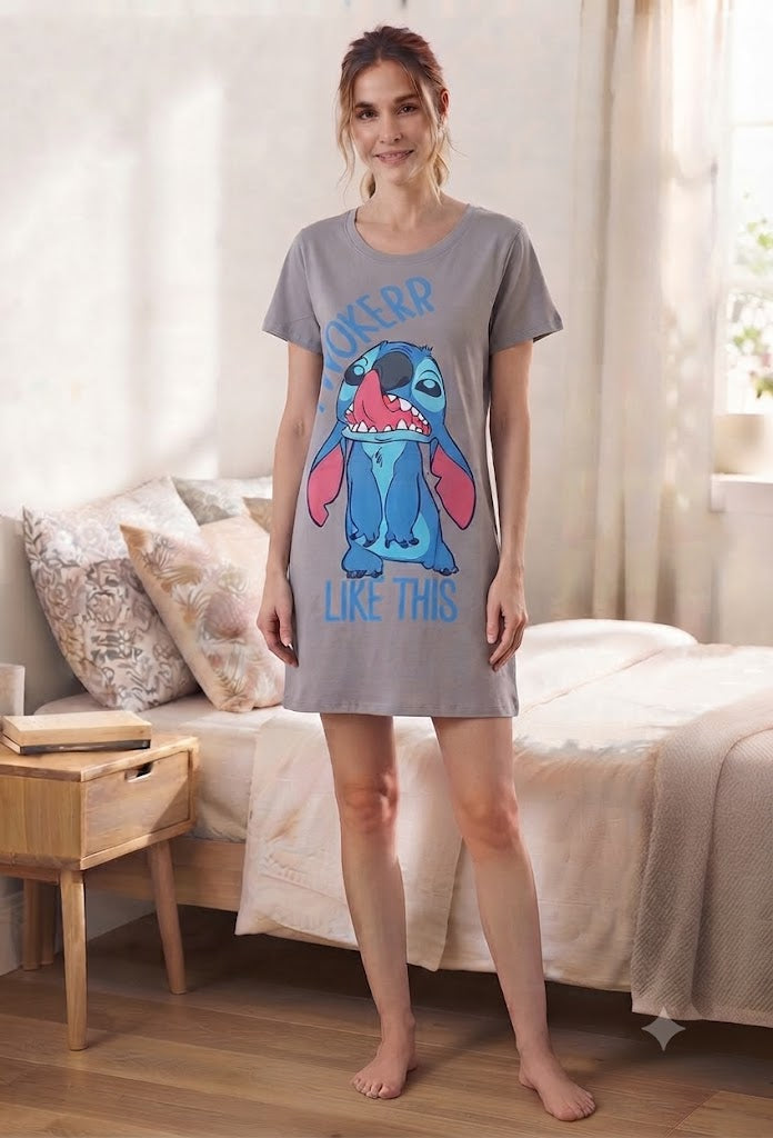 Plain cotton 3 nightshirt