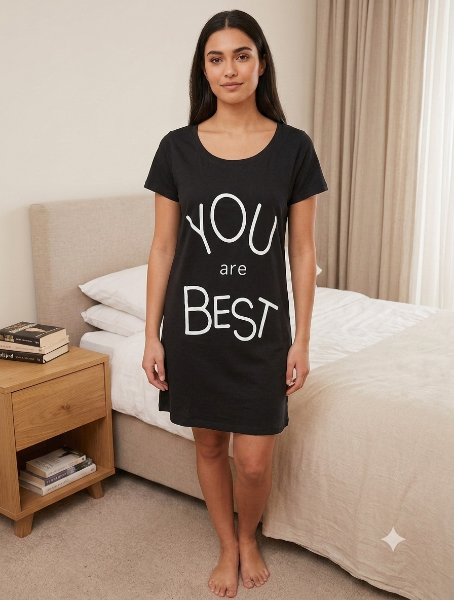 Plain cotton 1 nightshirt