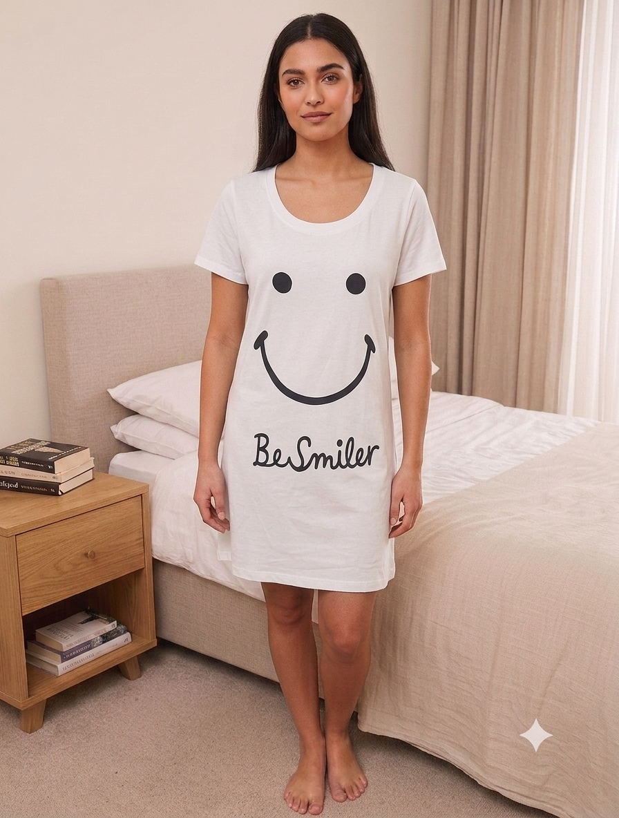 Plain cotton 2 nightshirt