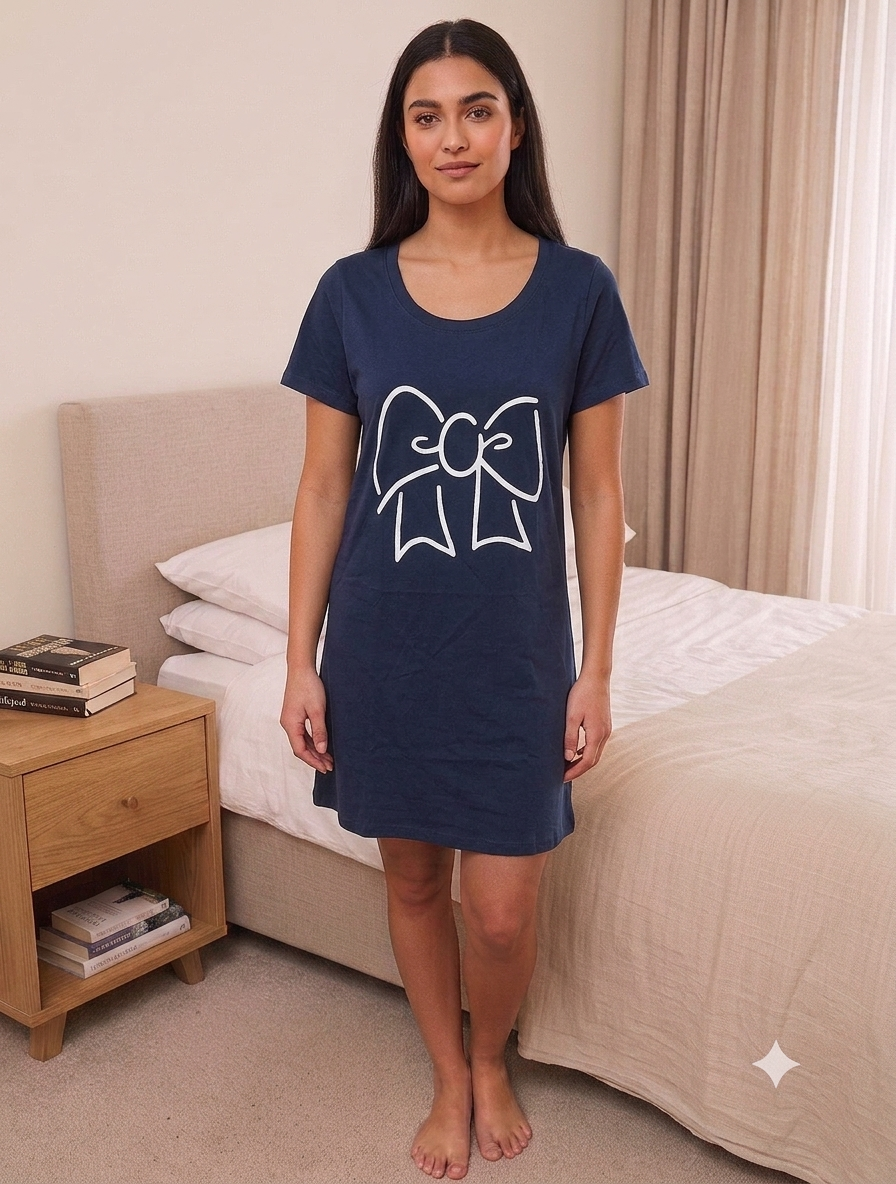 Plain cotton 2 nightshirt