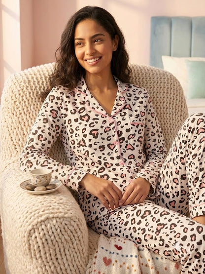 Leopard T fall Classic PJ Set