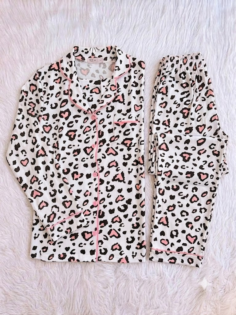 Leopard T fall Classic PJ Set