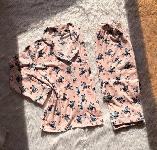 Stitch velvet classic pj set