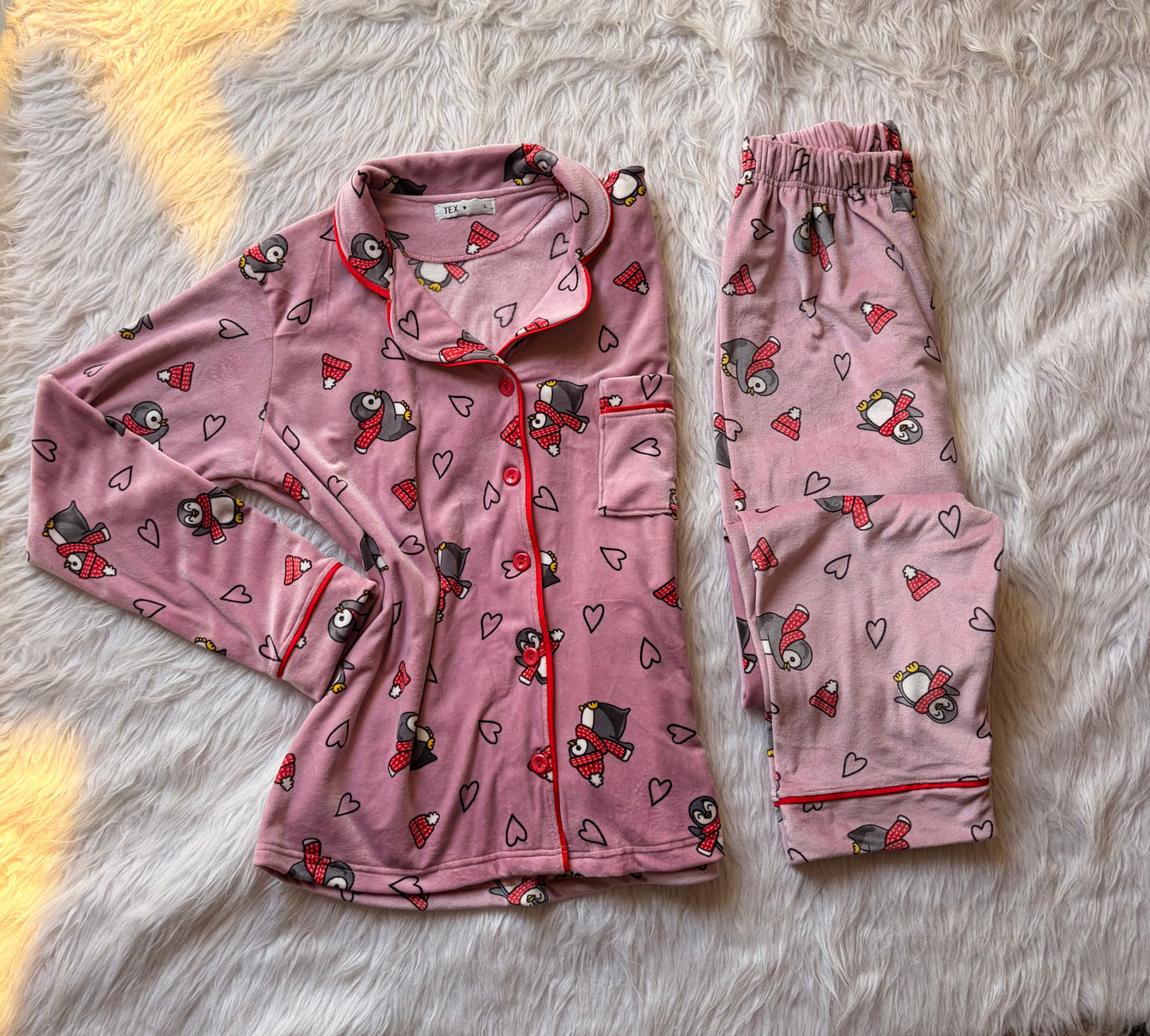 Penguin  velvet classic pj set