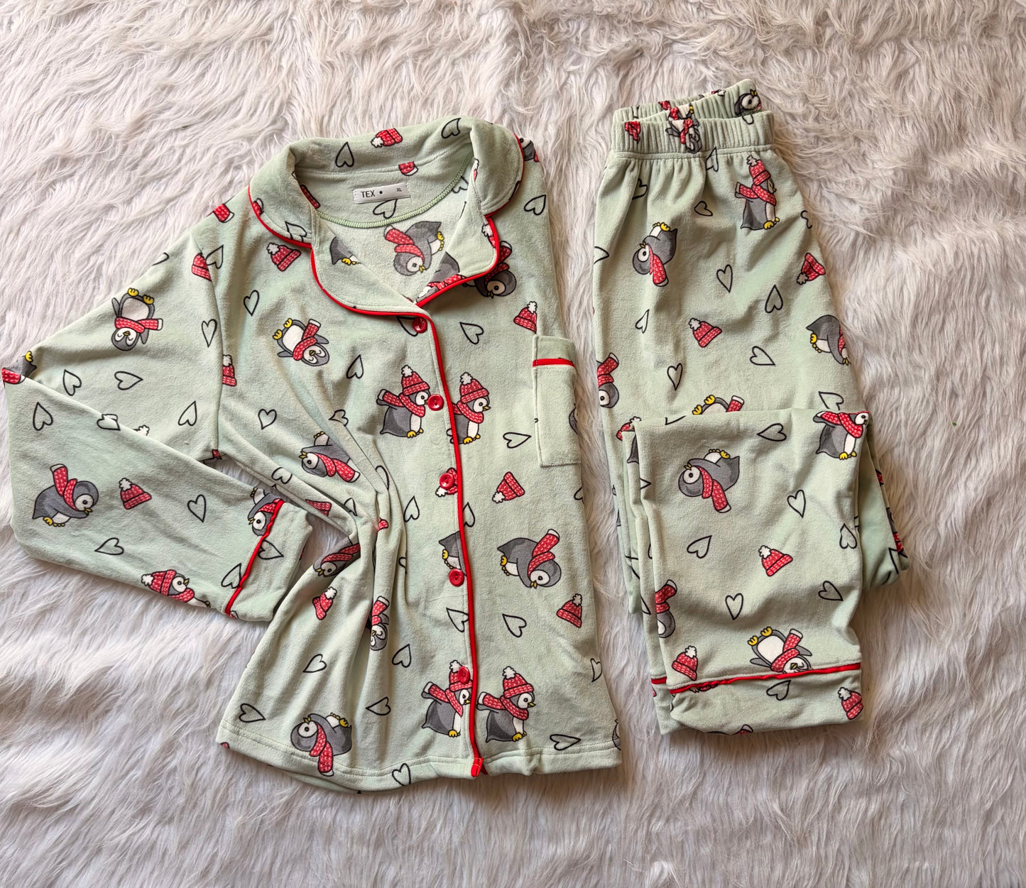 Penguin  velvet classic pj set