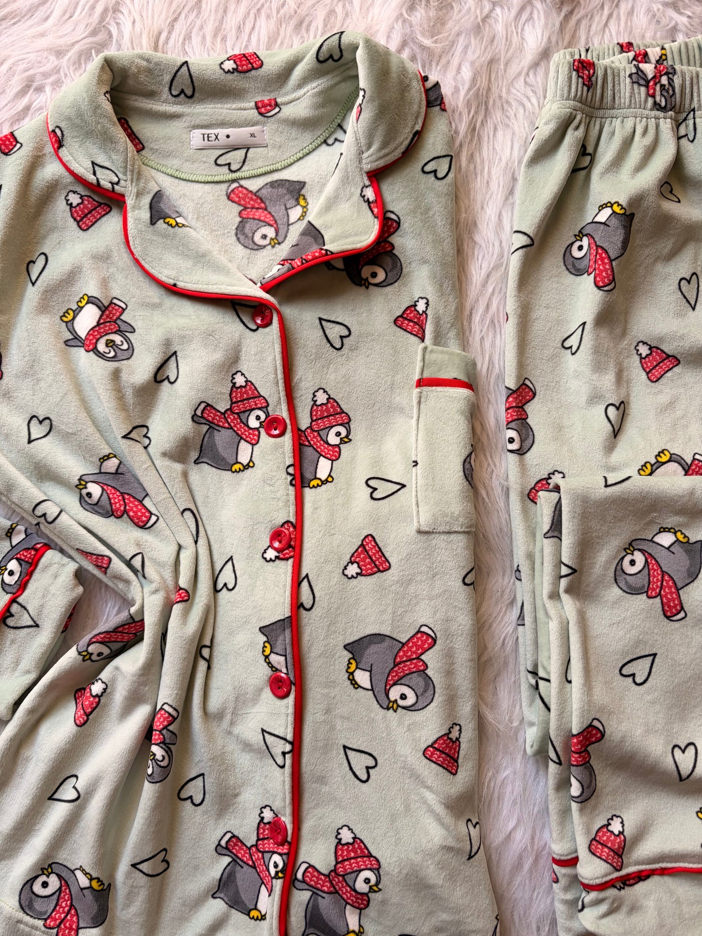Penguin  velvet classic pj set