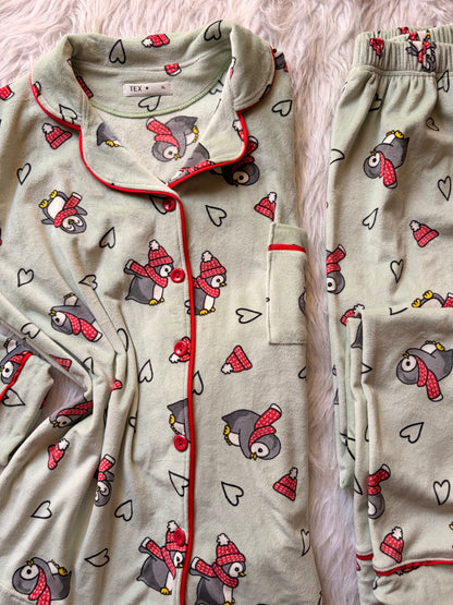 Penguin  velvet classic pj set