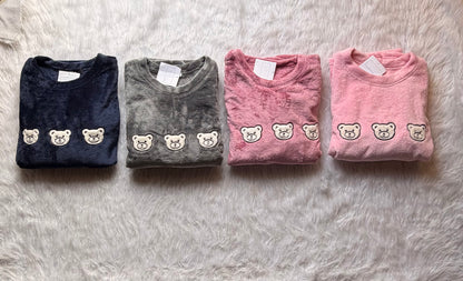 Bear head Warmth Polar PJ Set