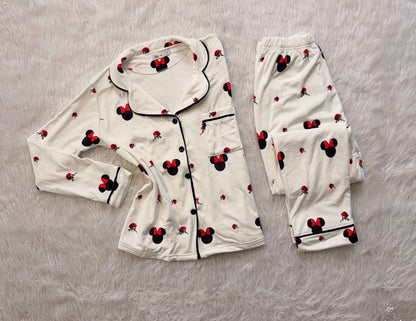 Mickey flower velvet classic pj set