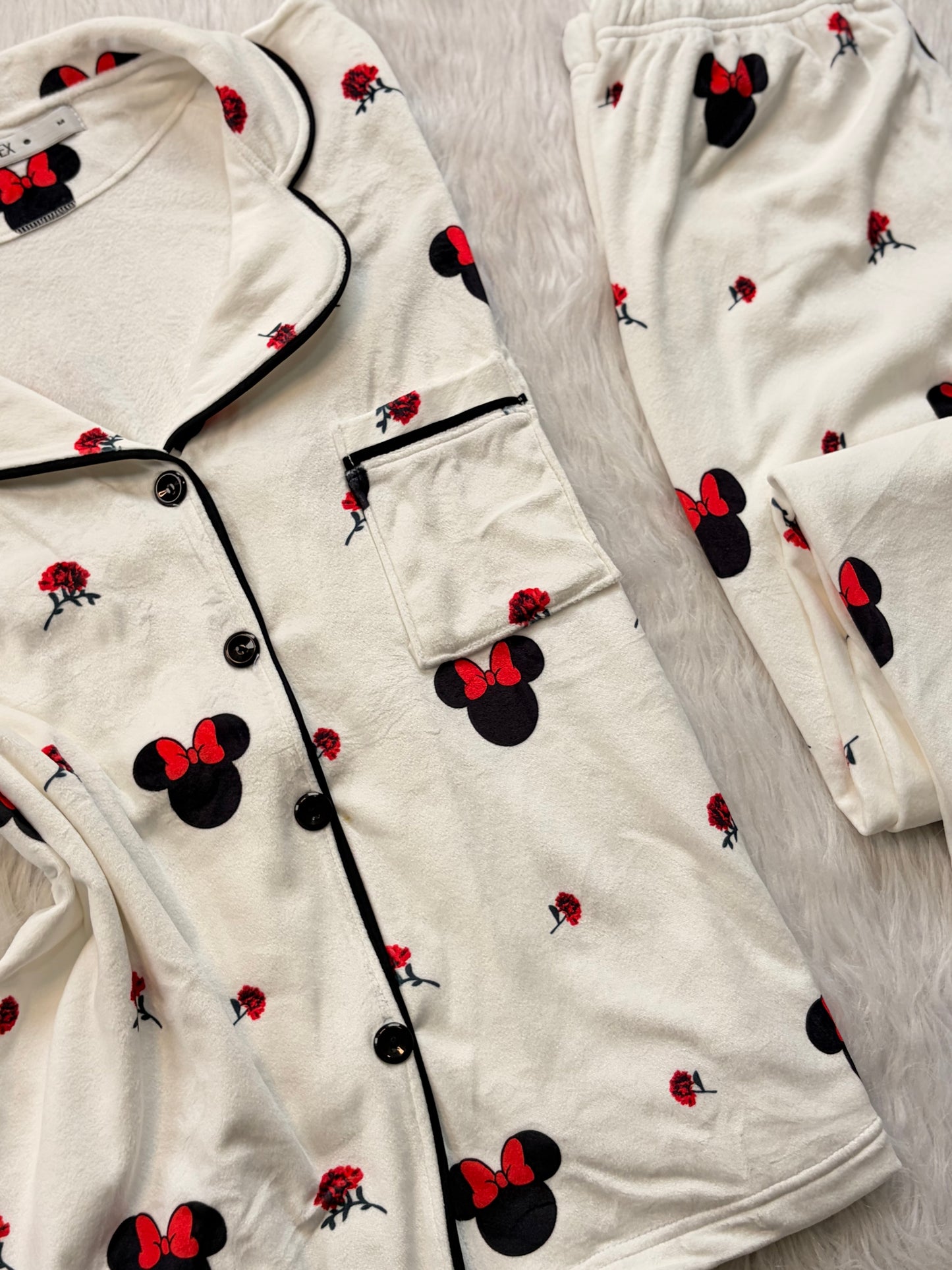 Mickey flower velvet classic pj set