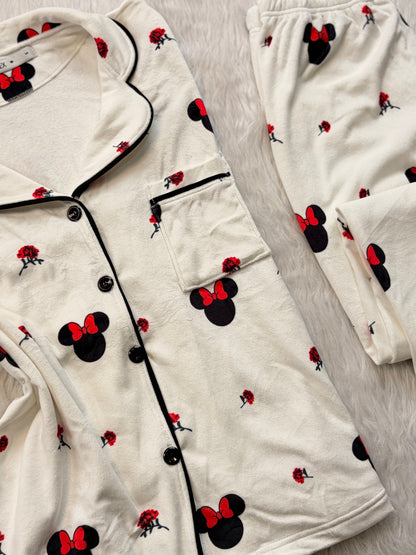 Mickey flower velvet classic pj set