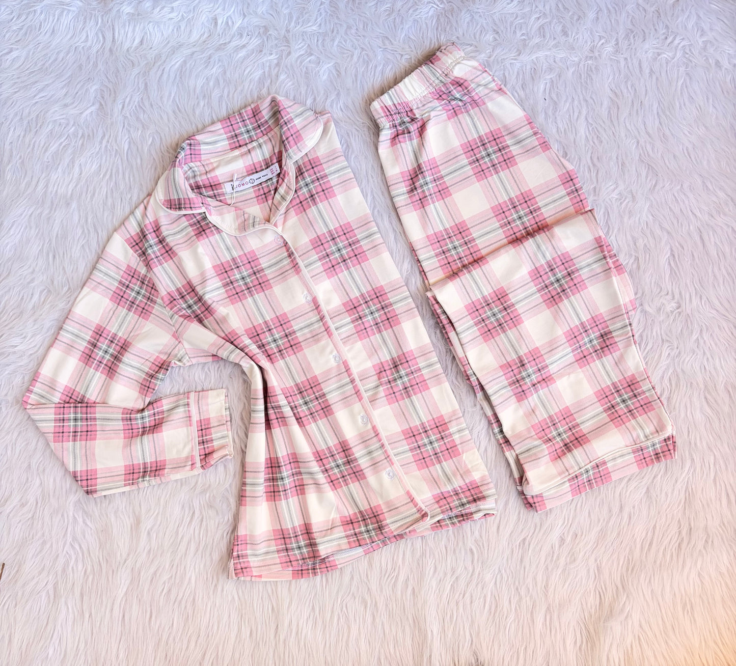 Plaid classic pj set