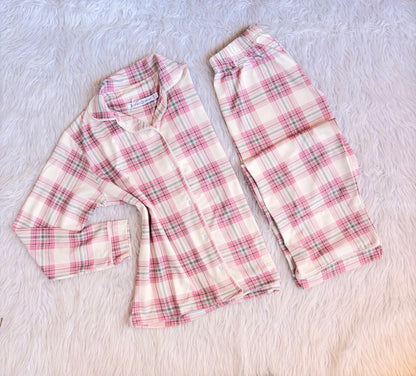 Plaid classic pj set