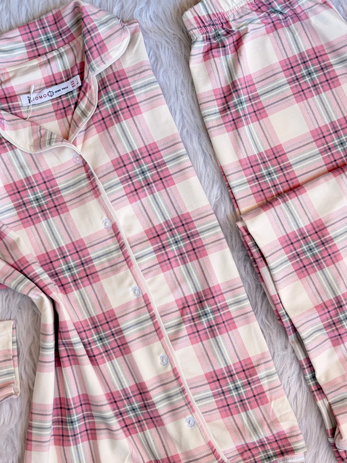 Plaid classic pj set