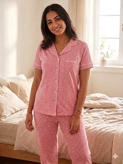 polka dots T Classic summer PJ Set