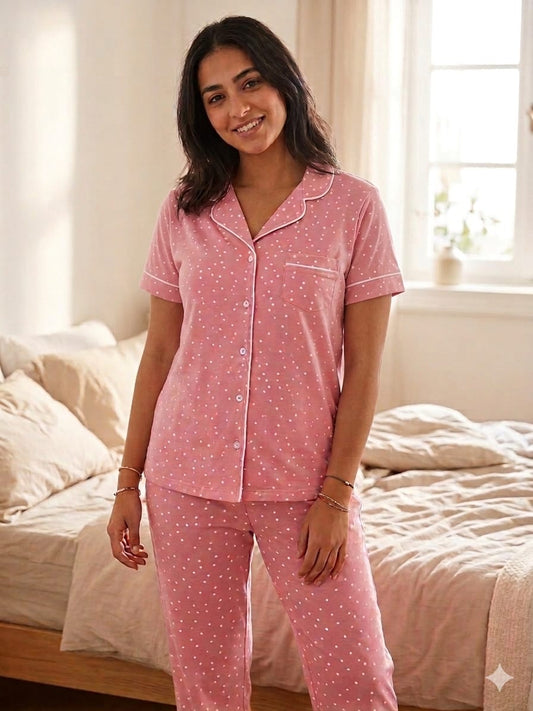 polka dots T Classic summer PJ Set
